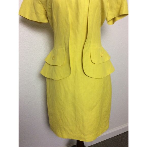 Byblos Options Vintage Dress Sheath Peplum - Picture 5 of 11